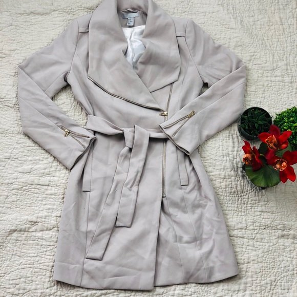 H&M Jackets & Blazers - H&M Grey Taupe Long Overcoat